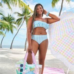 Stoney Clover Lane x Target Blue and White Stripe Bikini